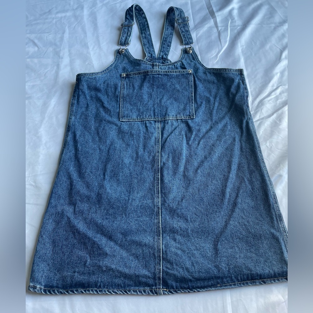 RE Generation by Celebrity Pink Denim Overalls Jumpsuit Skirt Size M 100% Cotton